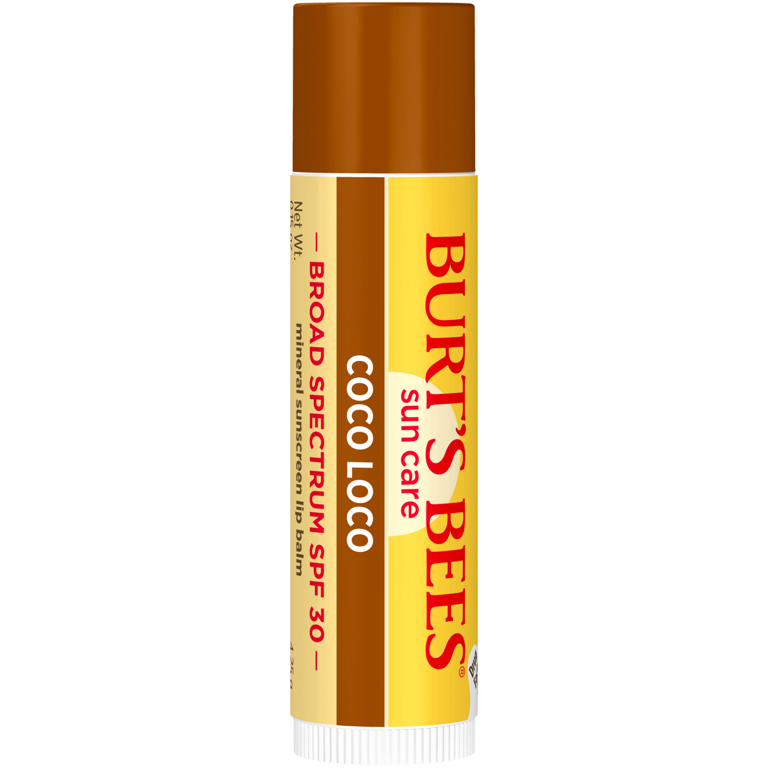 slide 4 of 4, Burt's Bees Sun Care Coco Loco SPF 30 Lip Balm, Natural Origin Lip Care, 1 Tube, 0.15 oz., 0.15 oz