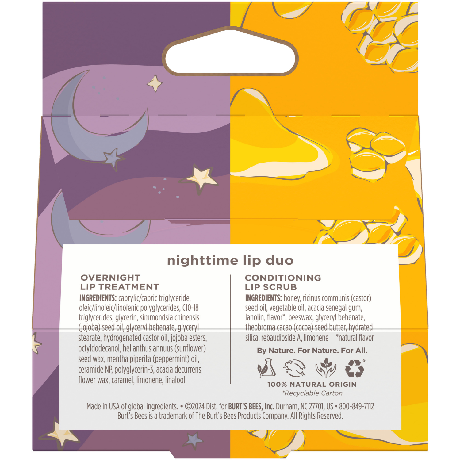 slide 2 of 8, Burts Bees Overnight Lip Treatment and Conditioning Lip Scrub, Set, 2 Jars, 0.25 Ounces, 0.25 oz