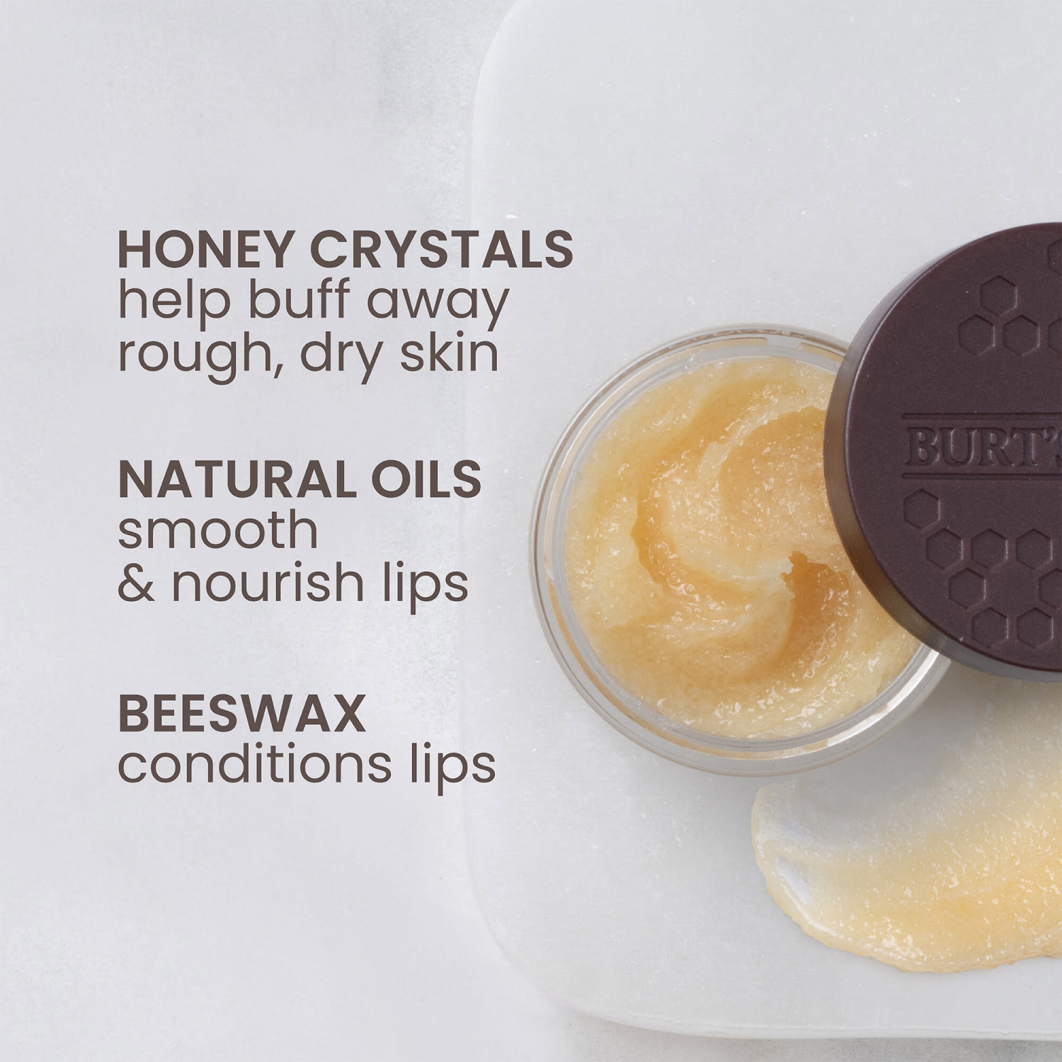 slide 6 of 8, Burts Bees Overnight Lip Treatment and Conditioning Lip Scrub, Set, 2 Jars, 0.25 Ounces, 0.25 oz