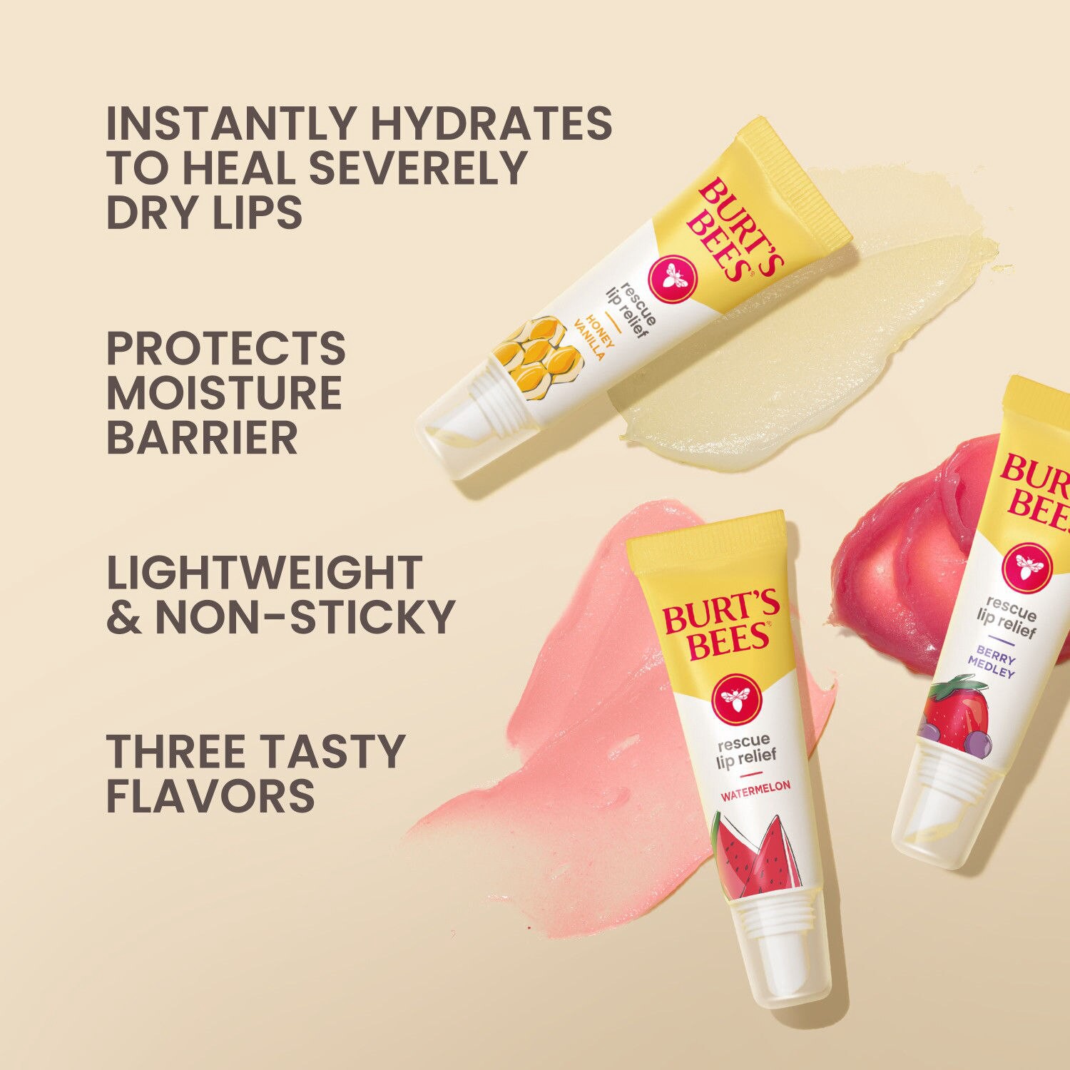 slide 5 of 9, Burt's Bees Rescue Watermelon Lip Relief 0.35 oz, 0.35 oz