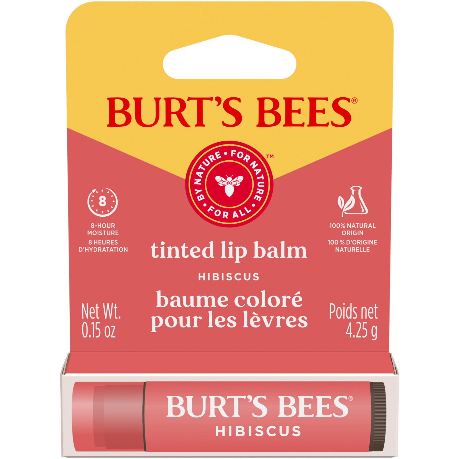 slide 6 of 8, Burt's Bees Tinted Lip Balm Hibiscus, 1 ct