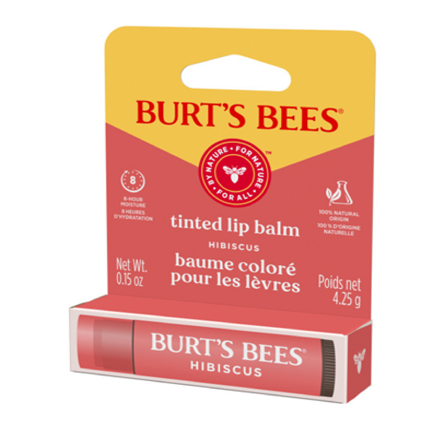 slide 6 of 8, Burt's Bees Tinted Lip Balm Hibiscus, 1 ct
