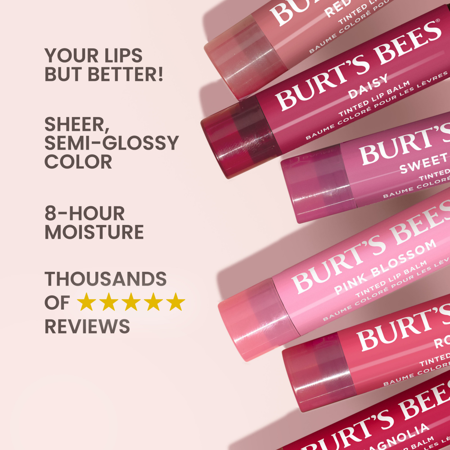 slide 7 of 8, Burt's Bees Tinted Lip Balm Hibiscus, 1 ct