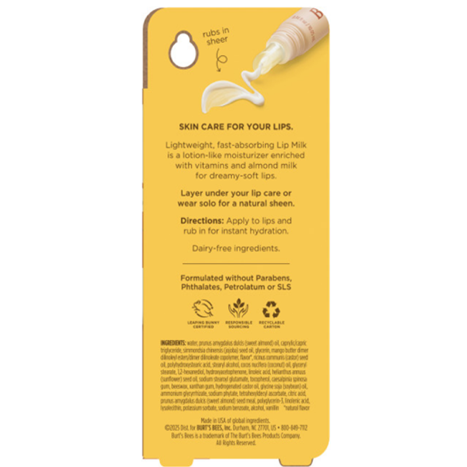 slide 2 of 8, Burt's Bees Daily Moisturizer Toasted Coconut Lip Milk 0.34 fl oz, 0.34 fl oz