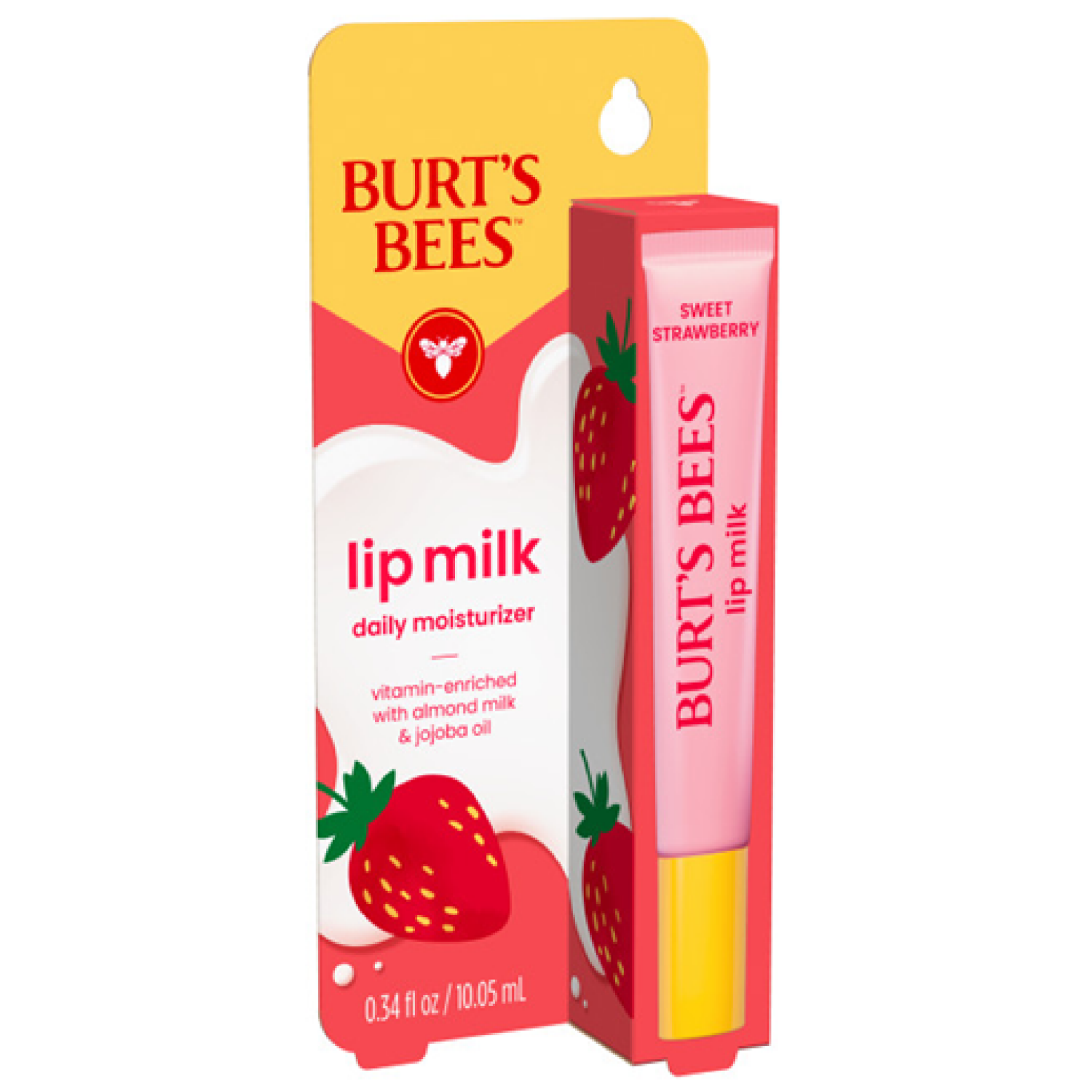 slide 6 of 8, Burt's Bees Daily Moisturizer Sweet Strawberry Lip Milk 0.34 fl oz, 0.34 fl oz