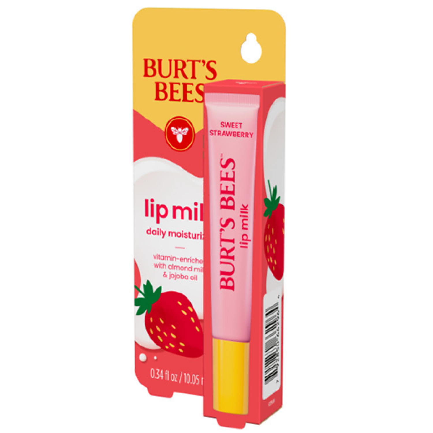 slide 7 of 8, Burt's Bees Daily Moisturizer Sweet Strawberry Lip Milk 0.34 fl oz, 0.34 fl oz