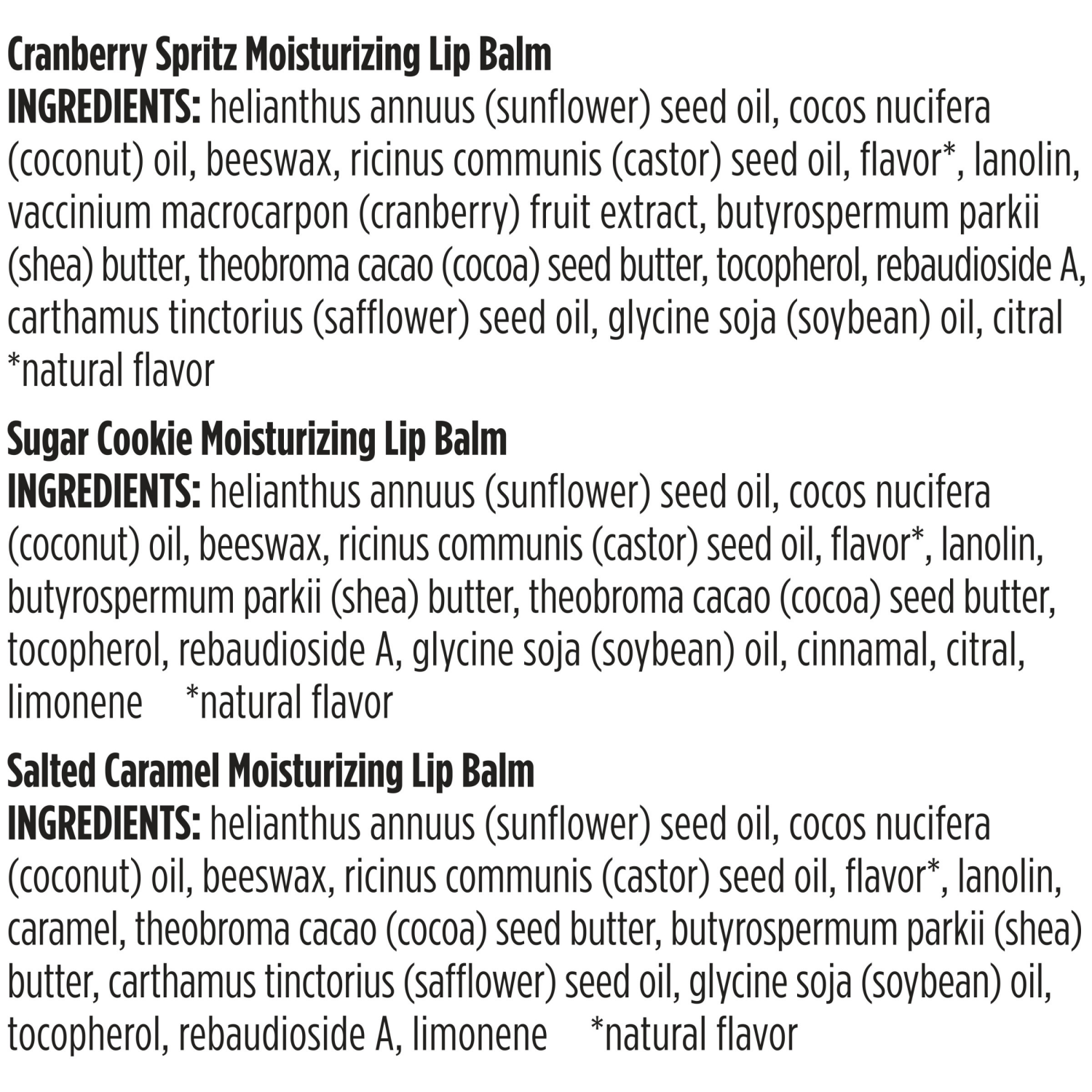 slide 3 of 3, Burt's Bees Burt''s Bees Cozy Season Moisturizing Lip Balm; Limited Edition 3 Pk: Cranberry Spritz, Sugar Cookie, Salted Caramel; 24 Hour Moisture, 100% Natural Origin, Responsibly Sourced Beeswax, 0.15 oz. Tubes, 0.45 oz