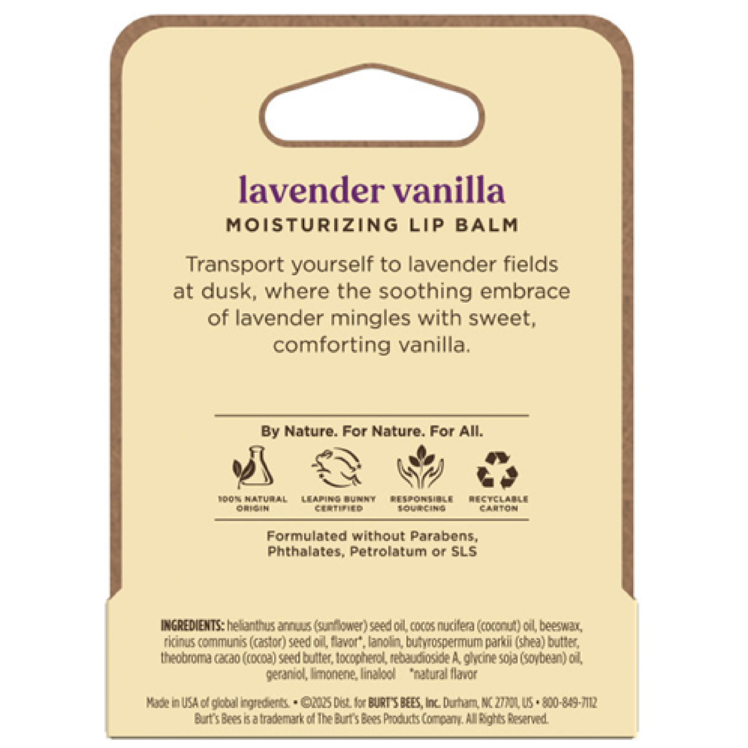 slide 2 of 8, Burt's Bees Burts Bees Lavender Vanilla Moisturizing Lip Balm, 0.15oz, 0.15 oz