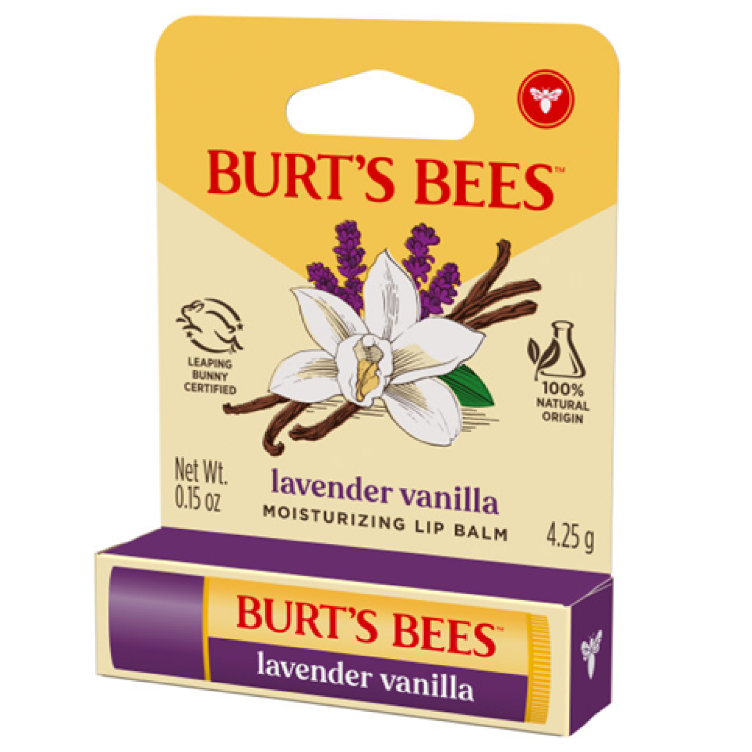 slide 6 of 8, Burt's Bees Burts Bees Lavender Vanilla Moisturizing Lip Balm, 0.15oz, 0.15 oz