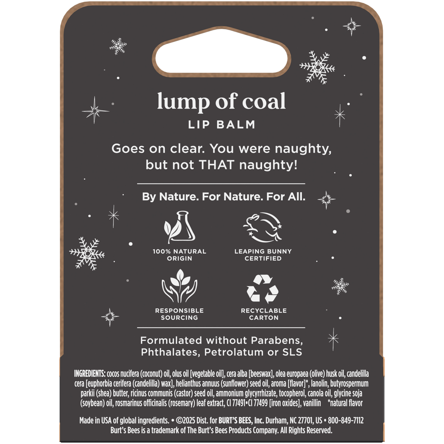 slide 2 of 3, Burt's Bees Lip Balm, Lump Of Coal, 0.15 oz