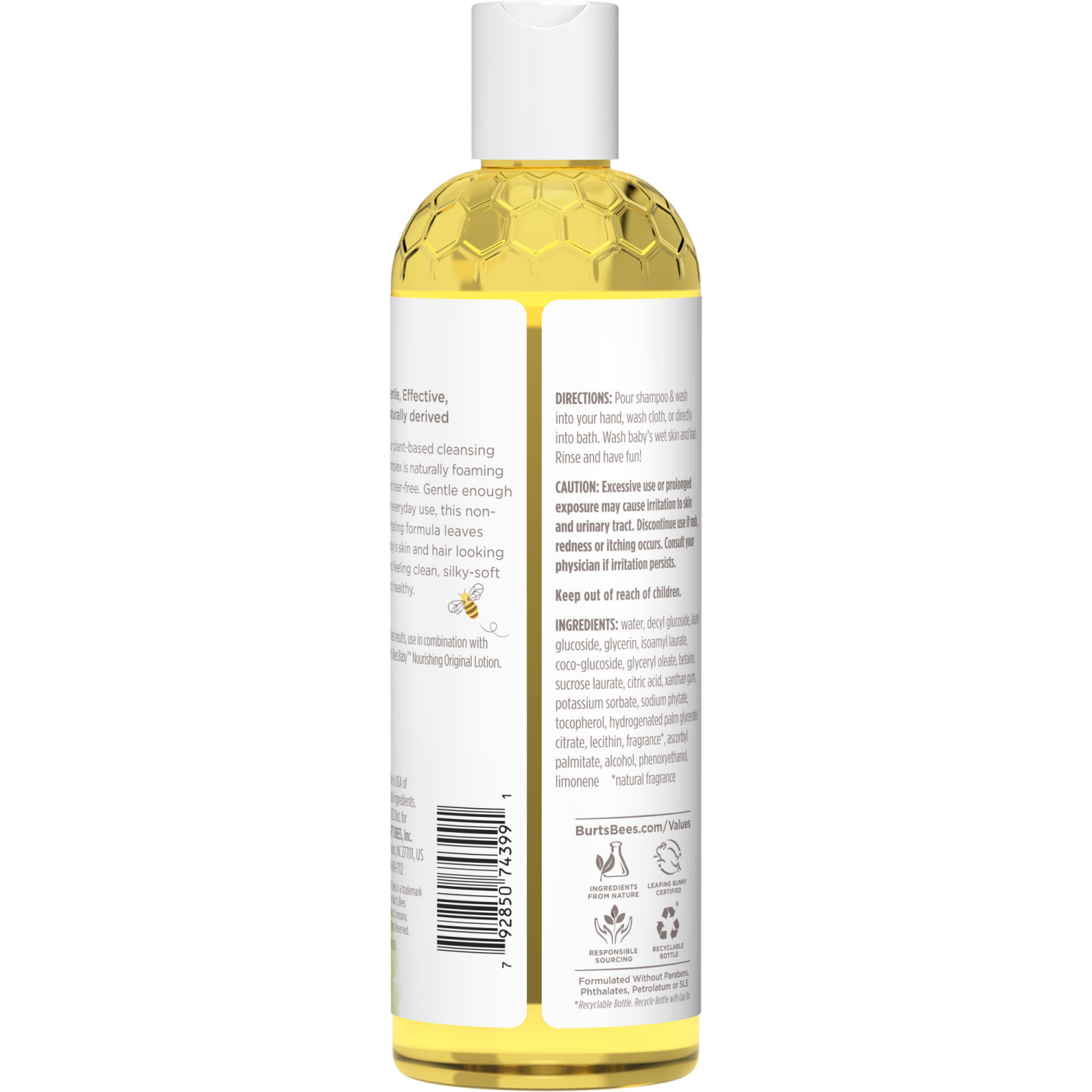 slide 2 of 8, Burt's Bees Baby Shampoo & Wash, Original Tear Free Baby Soap - 12 Ounce Bottle, 12 oz