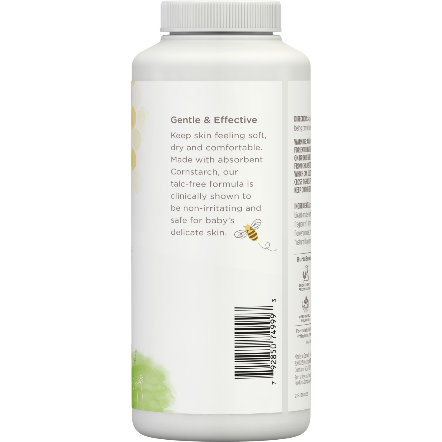 slide 3 of 5, Burt's Bees Baby Bee Dusting Powder, 7.5 Ounces, 7.5 oz