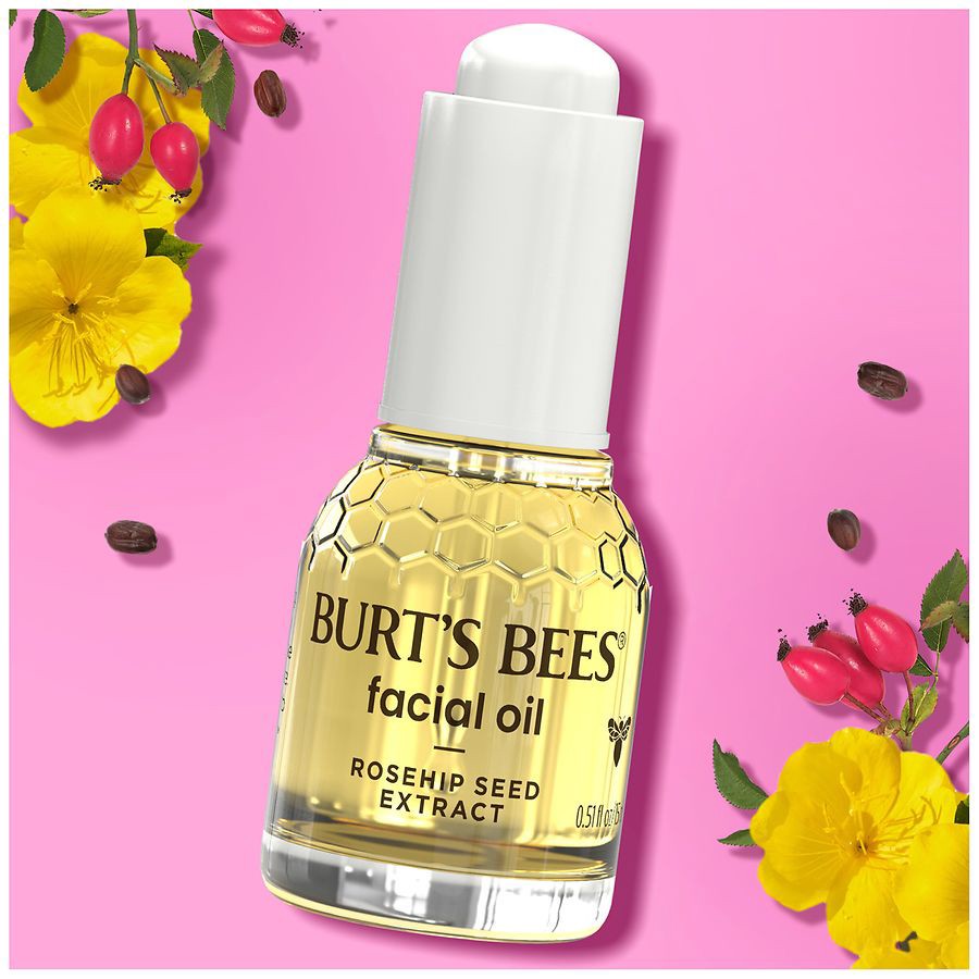 slide 2 of 5, Burt's Bees with Rosehip Seed Extract Face Oil 0.51 fl oz, 0.51 fl oz