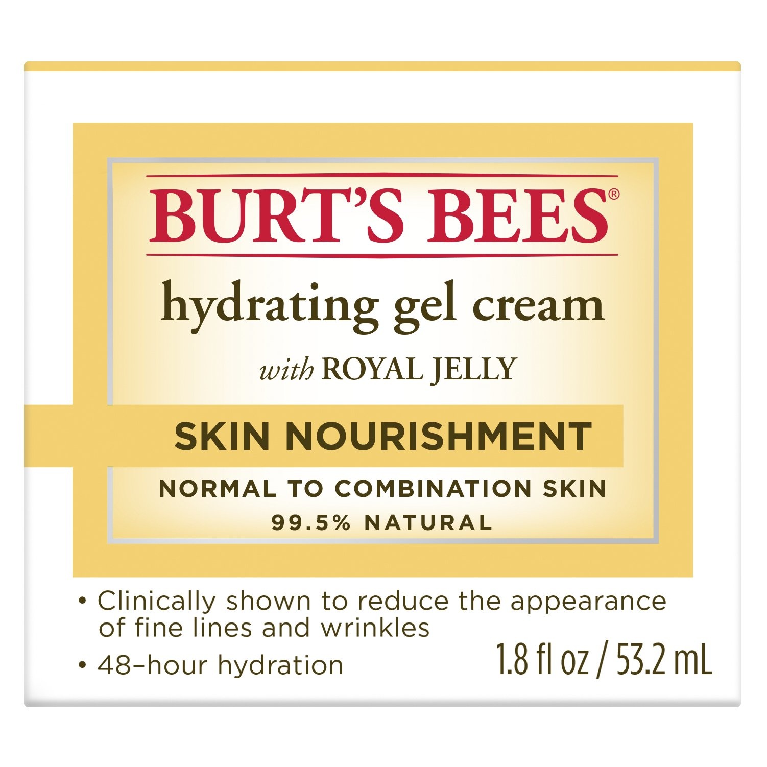 slide 1 of 7, Burt's Bees Skin Nourishment Hydrating Gel Cream for Normal To Combination Skin, 1.8 oz