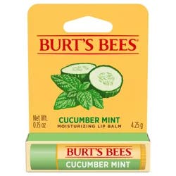 Burt's Bees 100% Natural Origin Moisturizing Lip Balm, Cucumber Mint with Beeswax, 1 Tube