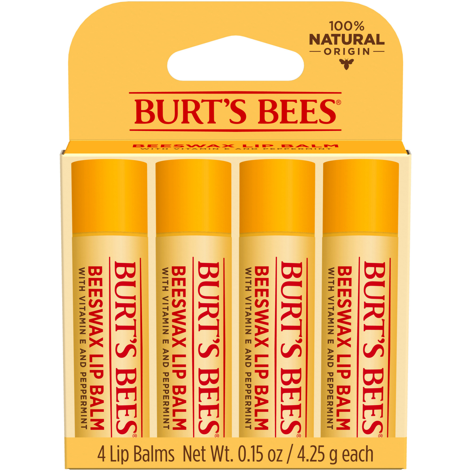 slide 4 of 5, Burt's Bees Lip Balm 4 ea, 4 ct
