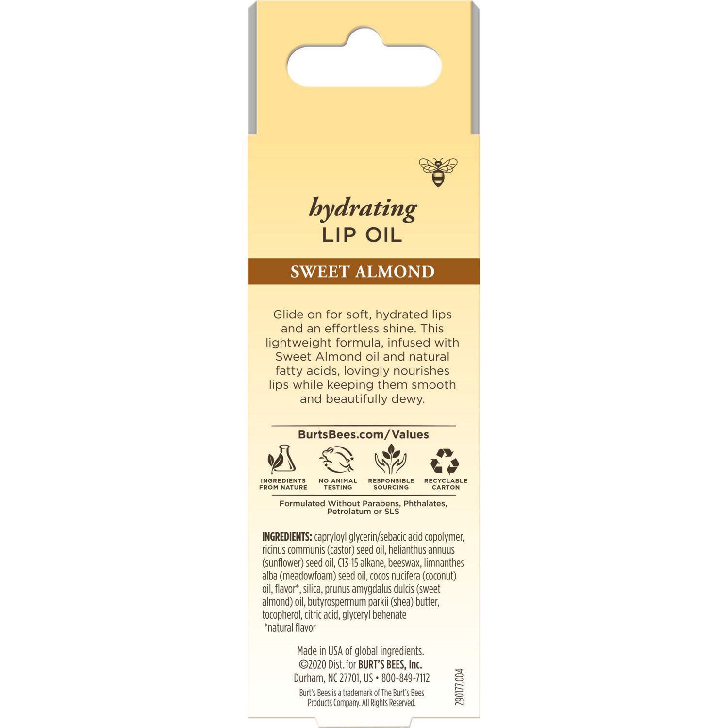 slide 5 of 7, Burt's Bees 100% Natural Hydrating Lip Oil with Sweet Almond Oil, 1 Tube, 0.27 fl oz