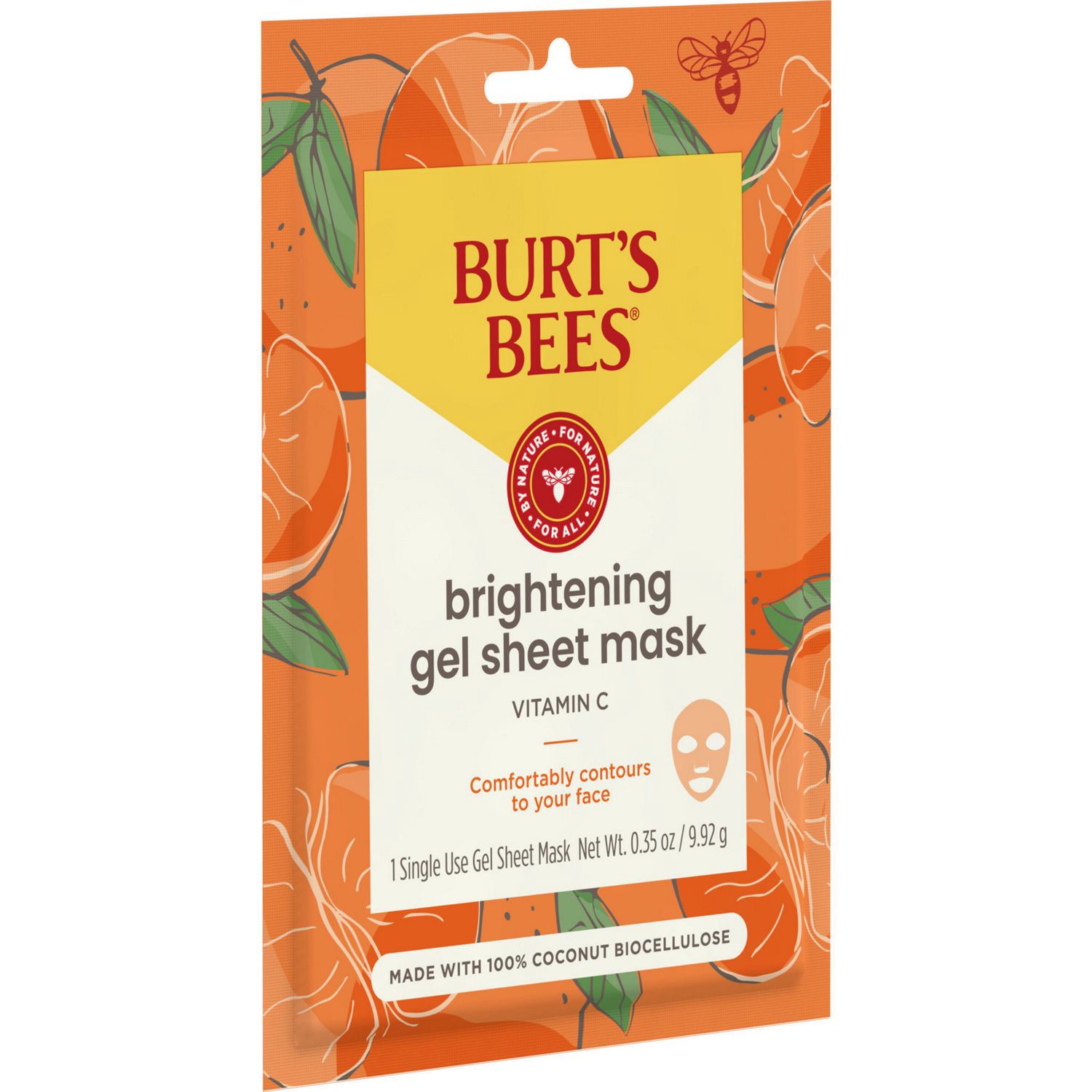slide 6 of 7, Burt's Bees Brightening Biocellulose Gel Mask with Vitamin C 1 ea, 1 ct