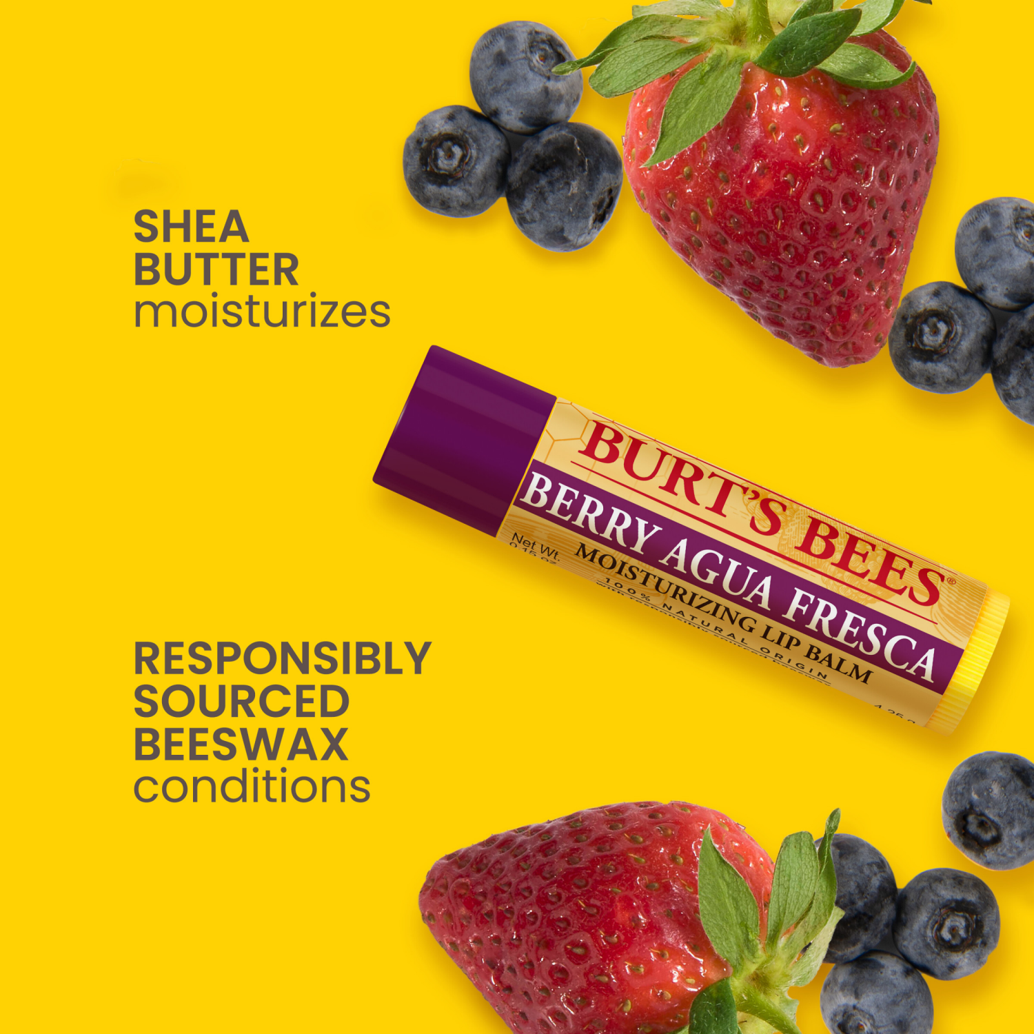 slide 4 of 8, Burt's Bees Natural Origin Berry Agua Fresca Lip Balm, 0.15 oz