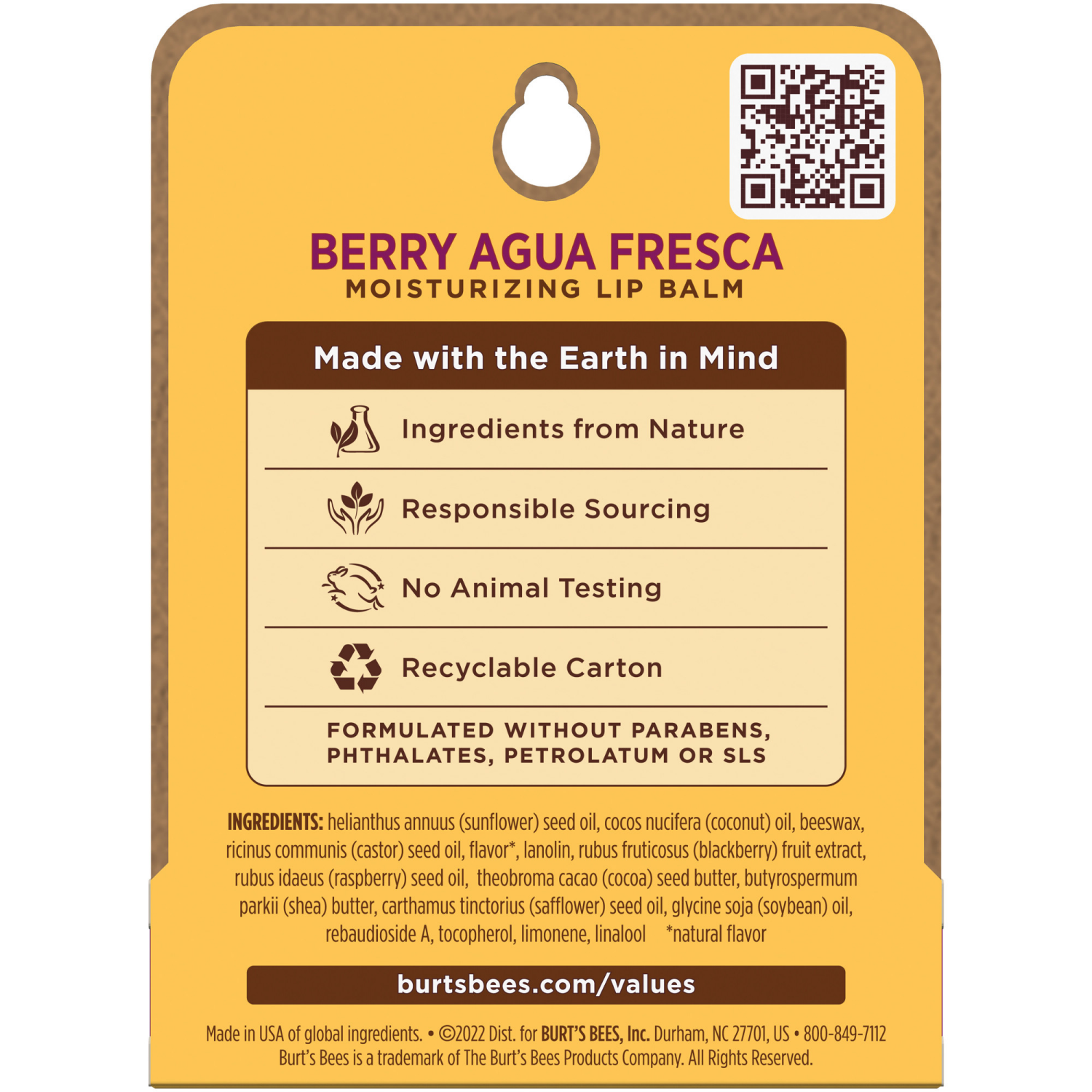 slide 2 of 8, Burt's Bees Natural Origin Berry Agua Fresca Lip Balm, 0.15 oz