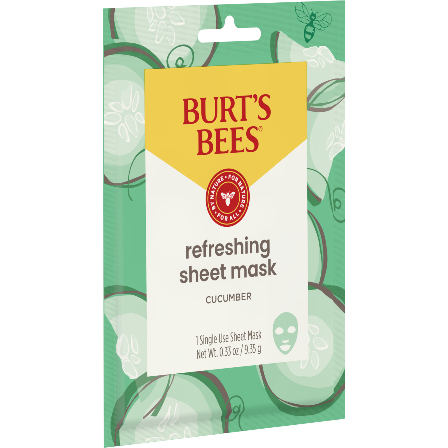 slide 8 of 8, Burt's Bees Burt's Bees Refreshing Sheet Face Mask with Cucumber, 1 Count, 1 ct