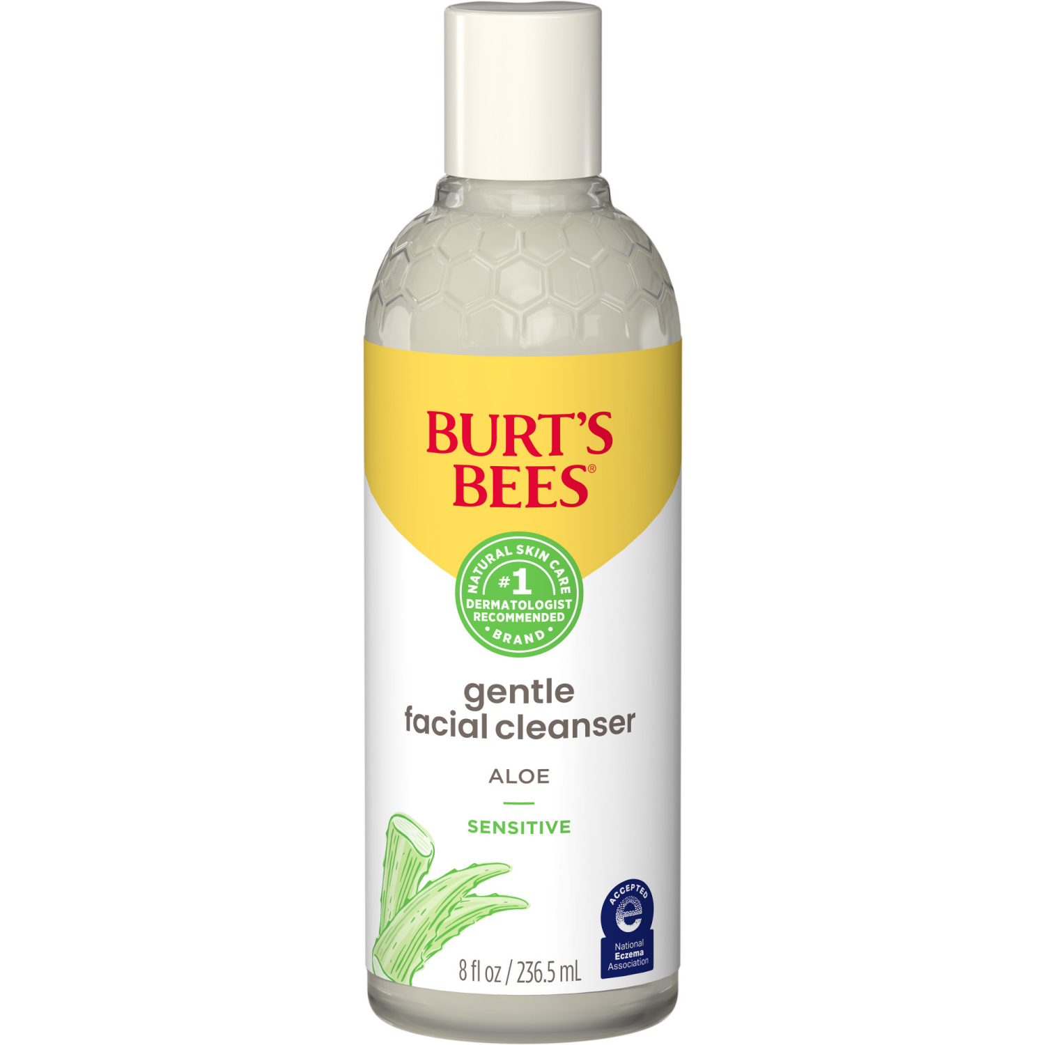 slide 6 of 8, Burt's Bees Sensitive with Aloe Vera Gentle Facial Cleanser 8 fl oz, 8 oz