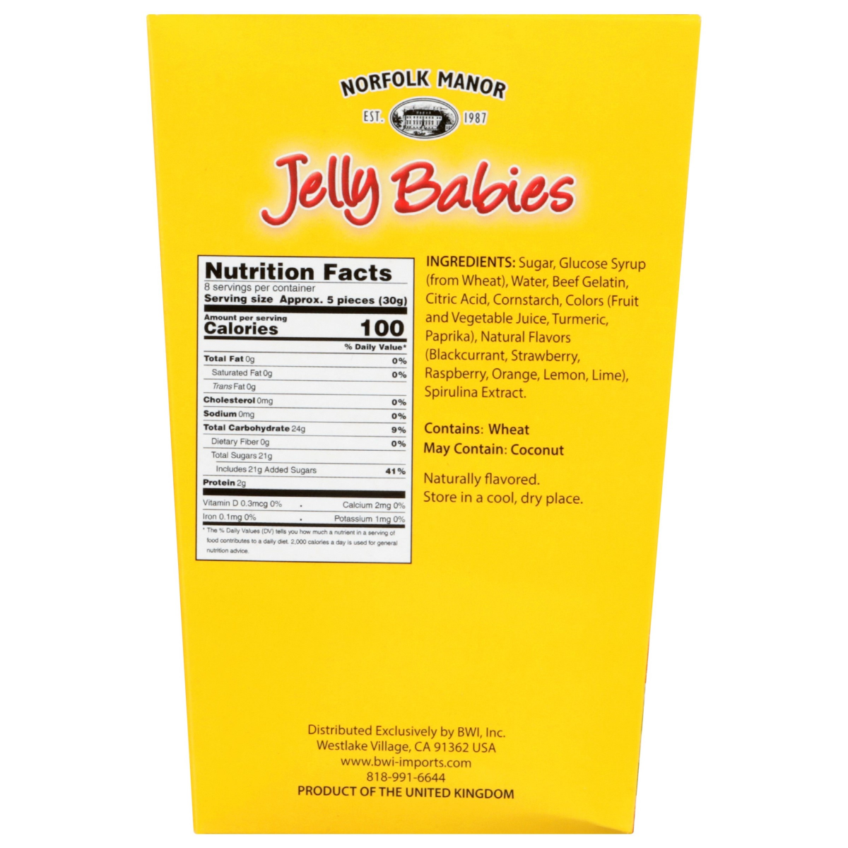 slide 2 of 2, Norfolk Manor Jelly Babies Gummi Candies 8.8 oz, 8.8 oz