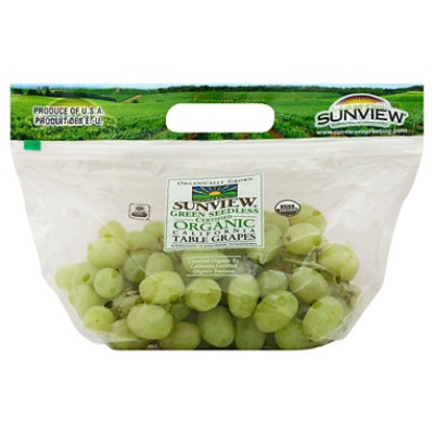 slide 1 of 1, Grapes Green Seedless Organic, per lb