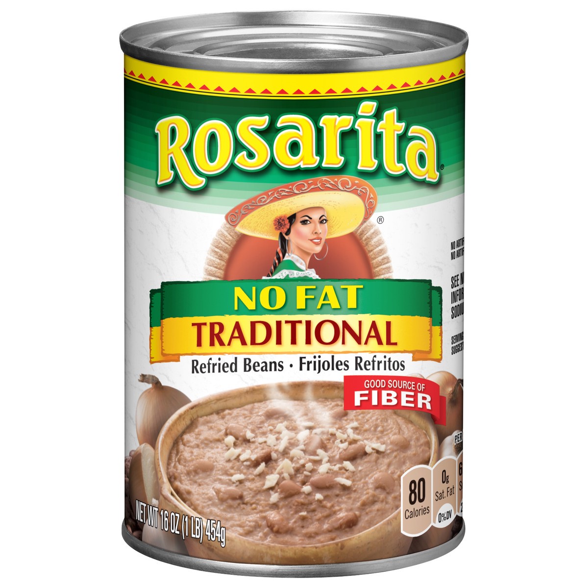 slide 1 of 1, Rosarita No Fat Traditional Refried Beans - 16 oz, 16 oz