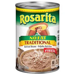 Rosarita No Fat Traditional Refried Beans - 16 oz