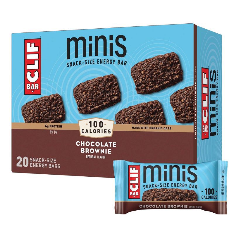 slide 2 of 9, CLIF Bar Chocolate Brownie Energy Bar Minis - 19.8oz/20ct, 19.8 oz, 20 ct