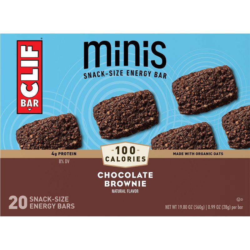 slide 5 of 9, CLIF Bar Chocolate Brownie Energy Bar Minis - 19.8oz/20ct, 19.8 oz, 20 ct