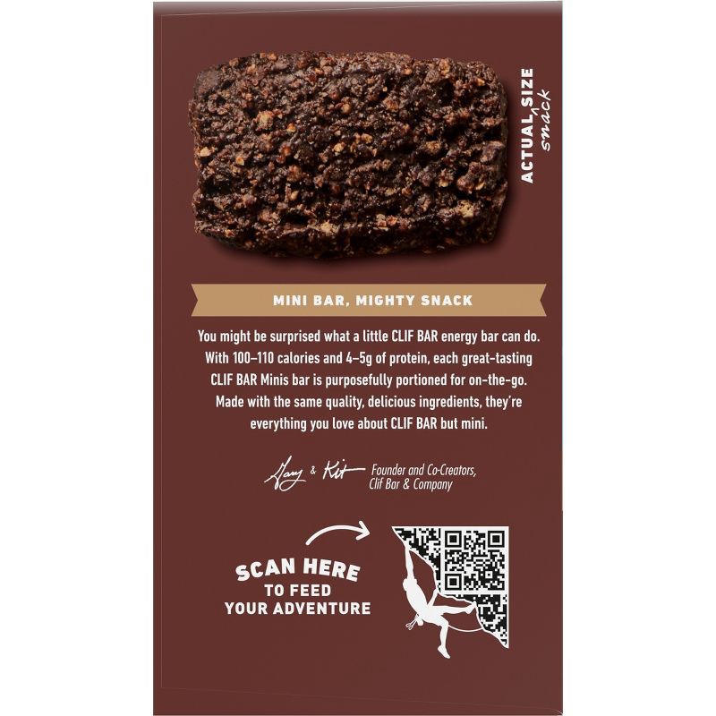 slide 10 of 14, CLIF Bar Mini Chocolate Brownie Granola Protein Bar Made with Organic Oats - 19.8oz/20pk, 19.8 oz, 20 ct