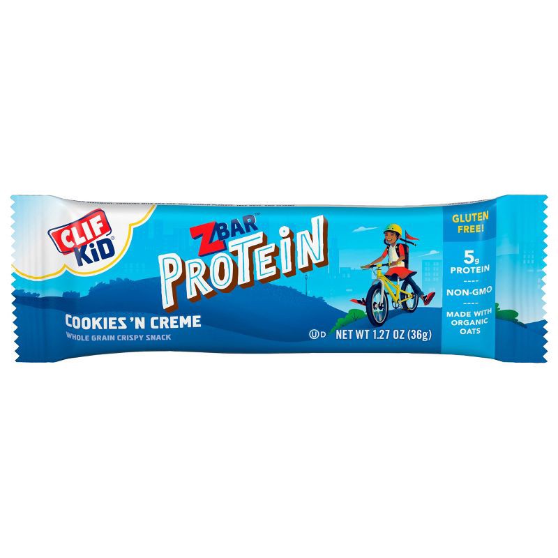 slide 2 of 6, CLIF ZBAR PROTEIN CLIF Kid ZBAR Protein Cookies 'N Creme Snack Bars - 12.7oz/10ct, 12.7 oz, 10 ct