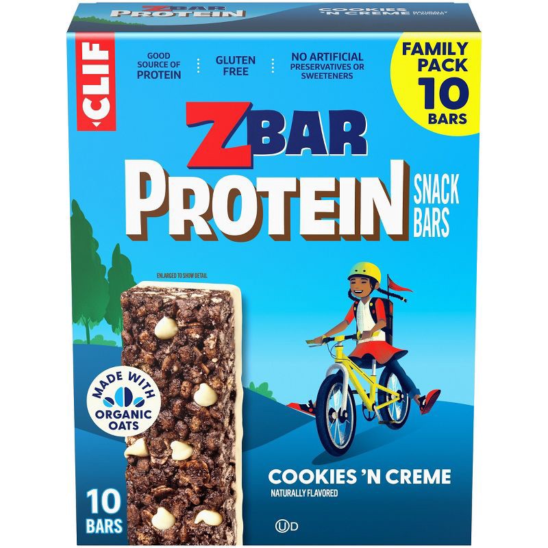 slide 1 of 13, Zbar Protein Cookies 'n Crème Granola Bars - 5g Protein - 12.7oz/10pk, 5 gram, 12.7 oz, 10 ct