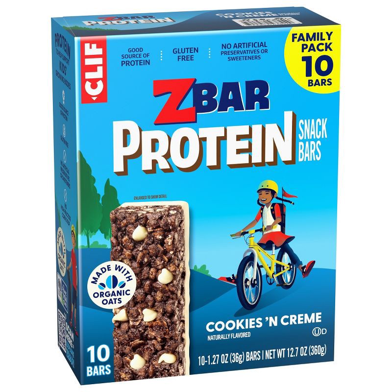 slide 7 of 13, Zbar Protein Cookies 'n Crème Granola Bars - 5g Protein - 12.7oz/10pk, 5 gram, 12.7 oz, 10 ct
