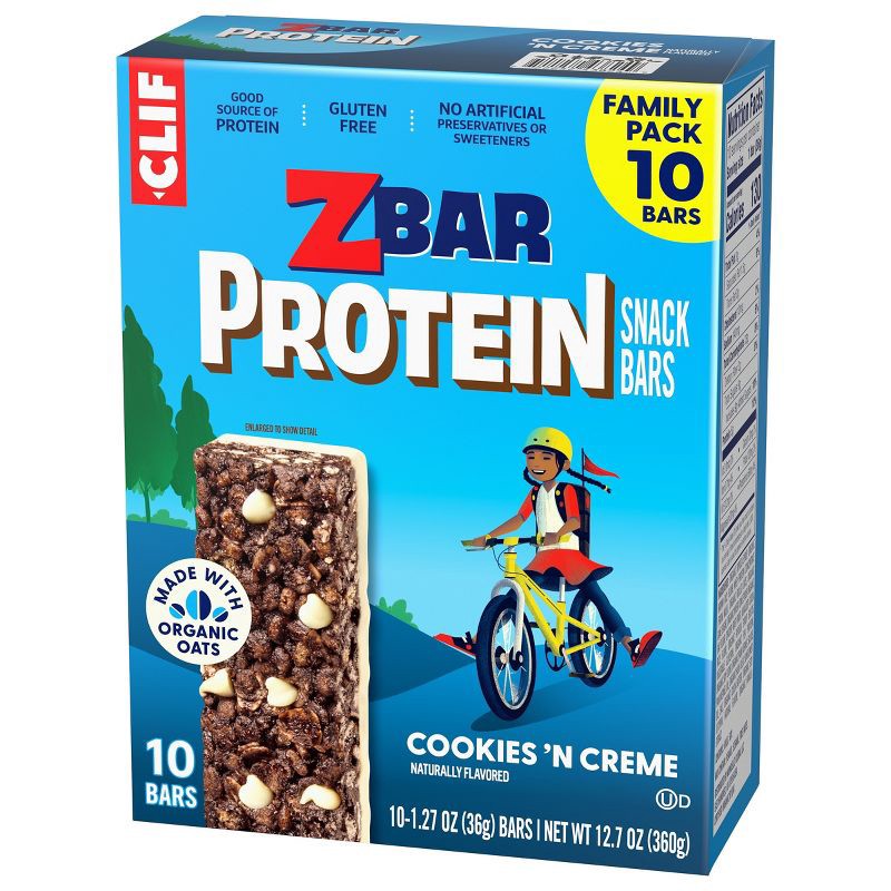slide 8 of 13, Zbar Protein Cookies 'n Crème Granola Bars - 5g Protein - 12.7oz/10pk, 5 gram, 12.7 oz, 10 ct