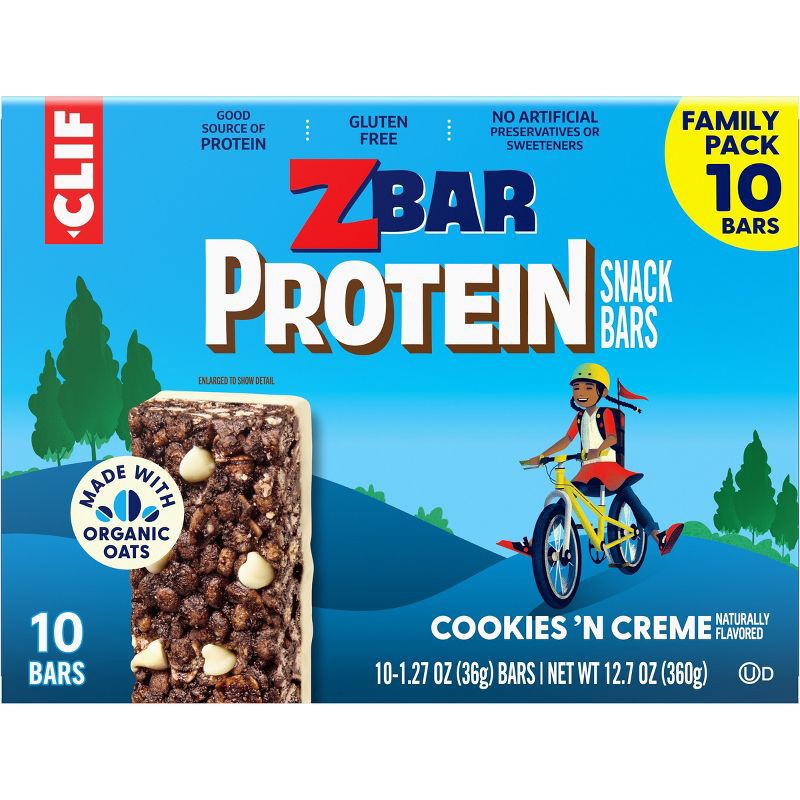 slide 9 of 13, Zbar Protein Cookies 'n Crème Granola Bars - 5g Protein - 12.7oz/10pk, 5 gram, 12.7 oz, 10 ct