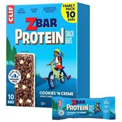 Zbar Protein Gluten Free Cookies 'n Crème Granola Snack Bars - 5g Protein - 12.7oz/10pk