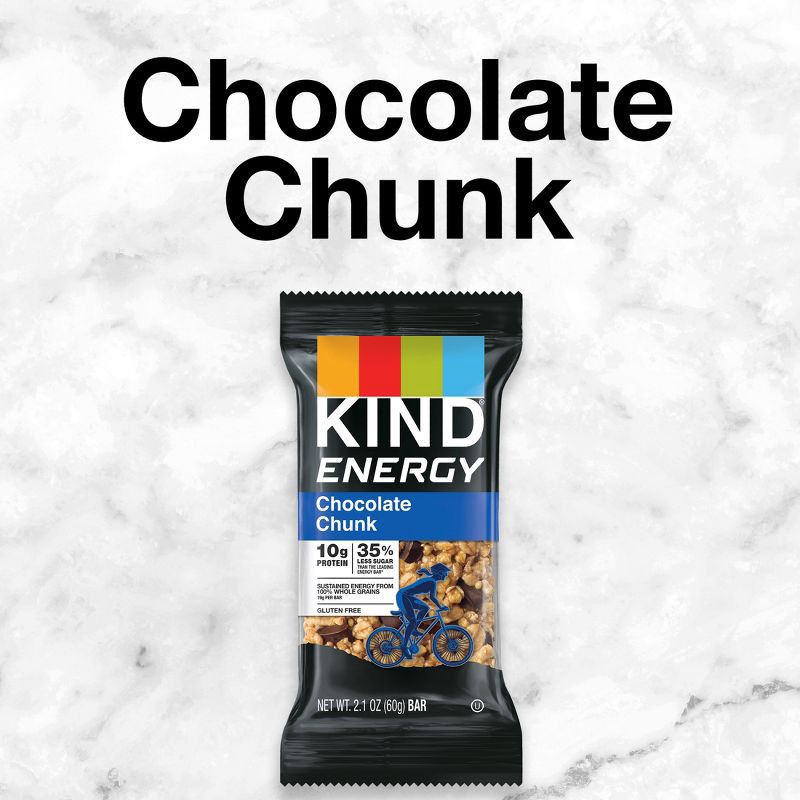 slide 4 of 7, KIND Energy Bar Chocolate Chunk - 12.6oz/6ct, 12.6 oz, 6 ct