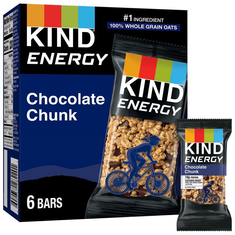 slide 1 of 7, KIND Energy Bar Chocolate Chunk - 12.6oz/6ct, 12.6 oz, 6 ct