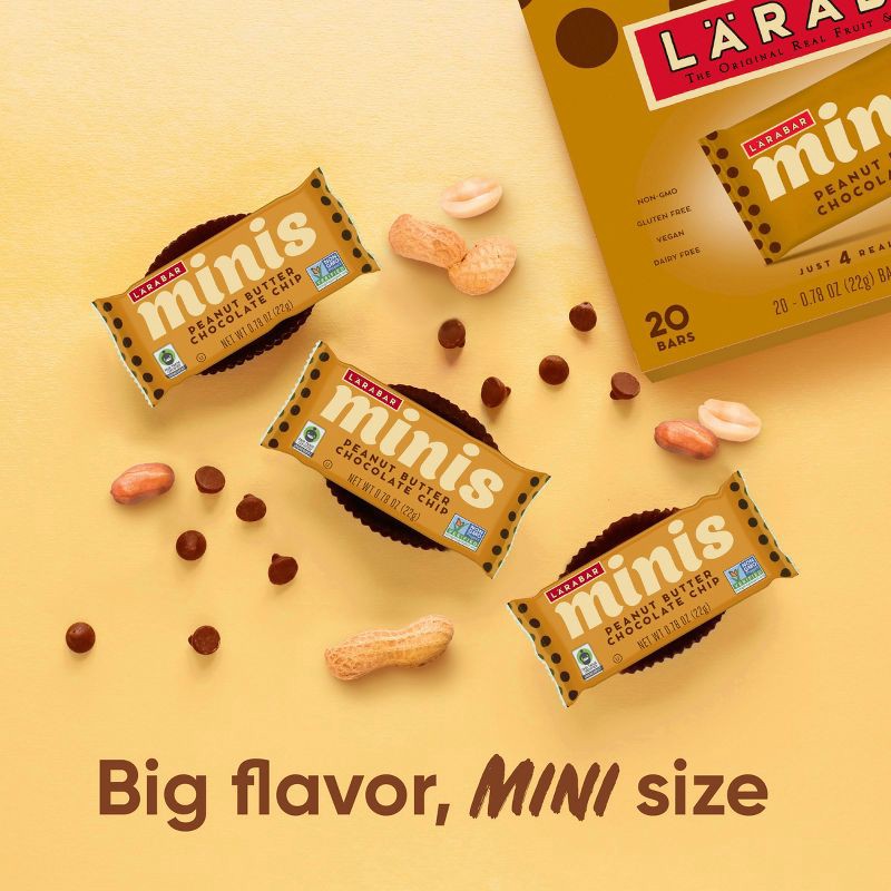slide 2 of 11, Larabar Mini's Peanut Butter Chocolate Chip - 15.6oz/20ct, 15.6 oz