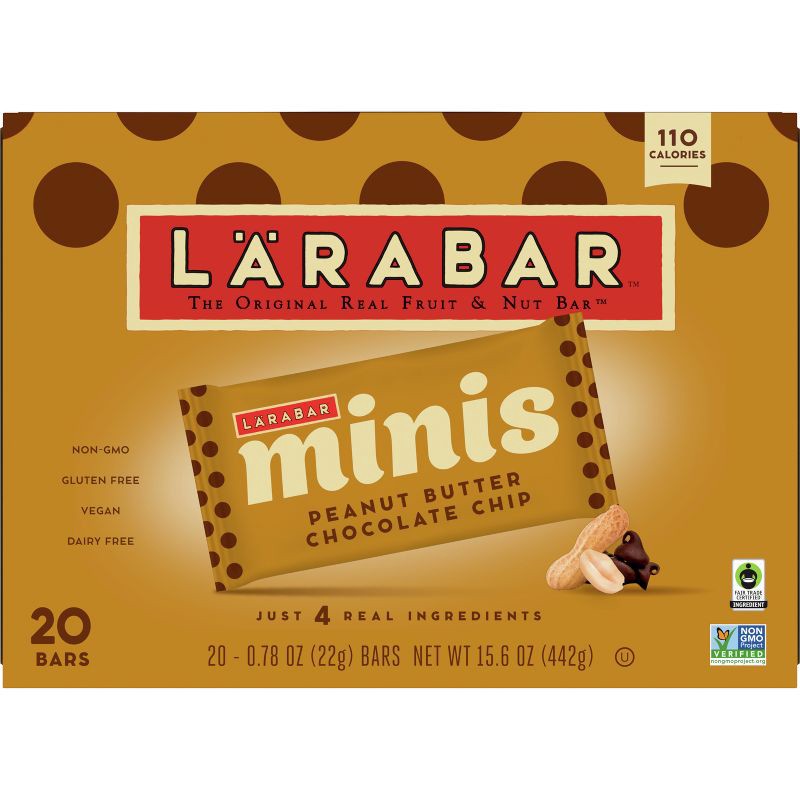 slide 2 of 11, Larabar Mini's Peanut Butter Chocolate Chip - 15.6oz, 15.6 oz