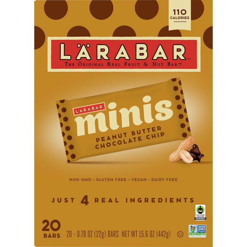 slide 4 of 11, Larabar Mini's Peanut Butter Chocolate Chip - 15.6oz, 15.6 oz