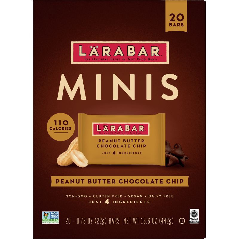 slide 4 of 11, Larabar Mini's Peanut Butter Chocolate Chip - 15.6oz, 15.6 oz