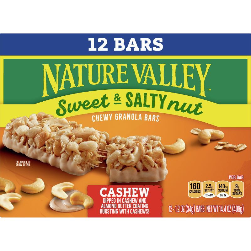 slide 2 of 10, Nature Valley Sweet and Salty Cashew Value pack - 12ct, 12 ct