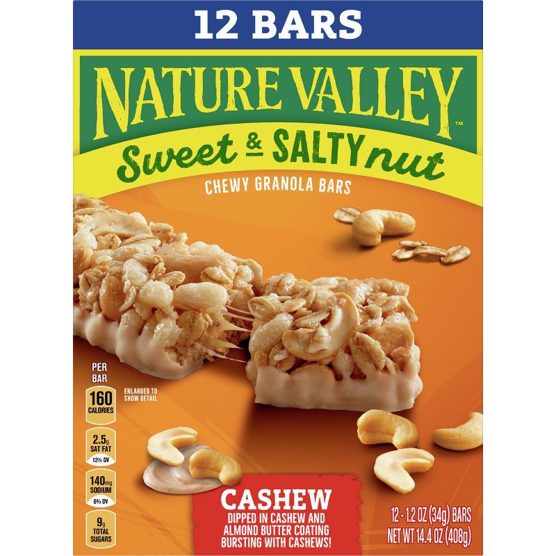 slide 4 of 10, Nature Valley Sweet and Salty Cashew Value pack - 12ct, 12 ct