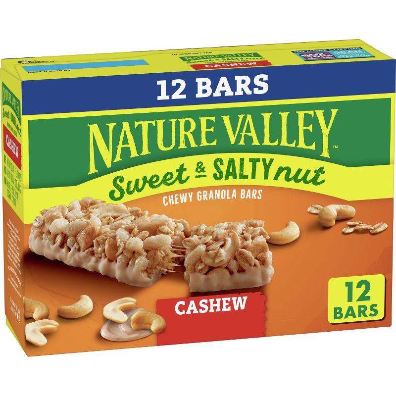 slide 1 of 10, Nature Valley Sweet and Salty Cashew Value pack - 12ct, 12 ct