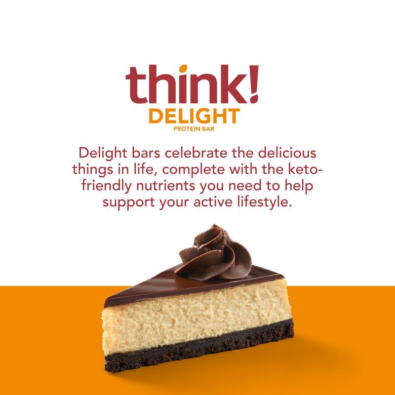 slide 3 of 10, think! Keto Protein Chocolate Peanut Butter Bars - 5ct, 5 ct