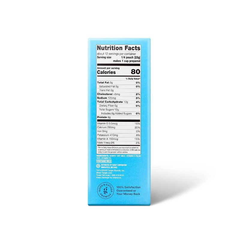 slide 2 of 4, 3ct Instant Non-Fat Dry Milk 9.6oz - Good & Gather™, 3 ct, 9.6 oz